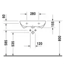 Раковина 60x55 см Duravit D-Code 23126000002