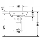 Раковина 60x55 см Duravit D-Code 23136000002
