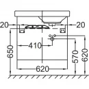 Тумба белый глянец 62 см Jacob Delafon Odeon Up EB886-G1C