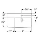 Раковина 65x37 см Geberit Renova Compact 226265000