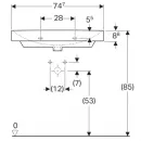 Раковина 74,7x48 см Geberit Smyle Square 500.249.01.1