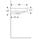Раковина 74,7x48 см Geberit Smyle Square 500.249.01.1