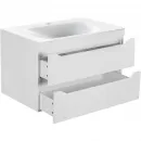 Комплект мебели белый глянец 80,5 см Vincea Fine VMC-2F800GW + VCB-1F800W + VLM-2A800