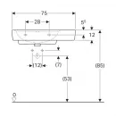 Раковина 75x48 см Geberit Renova Plan 122180000