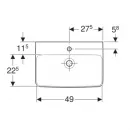 Раковина 55x37 см Geberit Renova Compact 226155000