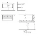 Раковина 120x45 см Kerasan Cento 353401*1
