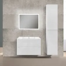 Комплект мебели белый глянец 81 см Vincea Norma VMC-2N800GW + VCB-2N800W + VLM-2B800
