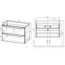 Комплект мебели белый глянец 81 см Vincea Norma VMC-2N800GW + VCB-2N800W + VLM-2B800