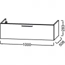 Тумба белый матовый 100 см Jacob Delafon Odeon Rive Gauche EB2516-R9-M49