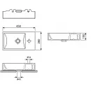 Раковина 45x26 см Wellsee WC Area 151803000
