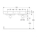 Раковина 130x48 см Geberit Renova Plan 122130000