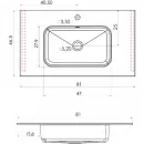 Комплект мебели темное дерево 81 см Vincea Norma VMC-2N800RW + VCB-2N800W + VLM-2B800