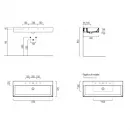 Раковина 120x47 см GSI Kube X 9424111