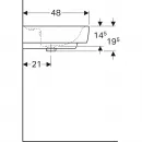 Раковина 60x48 см Geberit Renova Plan 225161000