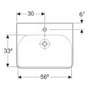 Раковина 60x48 см Geberit Smyle Square 500.229.01.1