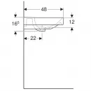 Раковина 60x48 см Geberit Smyle Square 500.229.01.1