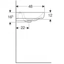 Раковина 60x48 см Geberit Smyle 500.228.01.1