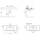Раковина 120x47 см GSI Kube X 9452111