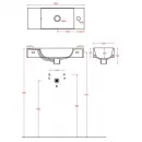 Раковина 54x20 см Artceram Lavamani Brick LML002 01 00