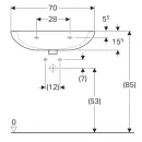 Раковина 70x53 см Geberit Renova 223070000