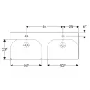 Раковина 120x48 см Geberit Smyle Square 500.223.01.1