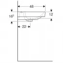 Раковина 120x48 см Geberit Smyle Square 500.223.01.1