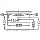 Тумба белый глянец 83 см Jacob Delafon Presquile EB1100-G1C