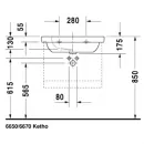 Раковина 65x48,5 см Duravit D-Code 03426500002