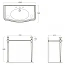Раковина 105 см Simas Arcade AR874bi*3