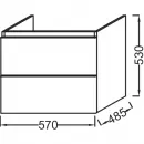Тумба нежно-розовый матовый 57 см Jacob Delafon Odeon Up EB878-M71