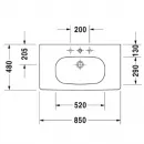Раковина 85x48 см Duravit D-Code 03428500002