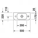 Раковина 50x22 см Duravit Happy D.2 0711500000