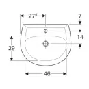 Раковина 55x45 см Geberit Renova 223055000
