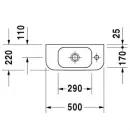 Раковина 50x22 см Duravit Happy D.2 0711500008