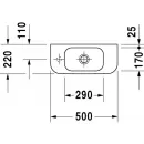 Раковина 50x22 см Duravit Happy D.2 0711500009