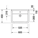 Раковина 60x45 см Duravit Starck 3 0307600000