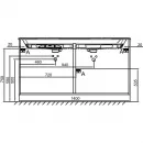 Тумба белый матовый 140 см Jacob Delafon Odeon Rive Gauche EB2536-R9-M49