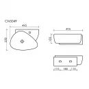 Раковина Ceramica Nova Element CN5049 49,5x35 см, подвесная, белый
