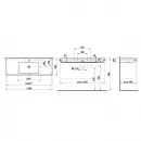 Раковина 130x48 см Laufen Living Square 8.1643.5.000.104.1