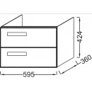 Тумба белый глянец 59,5 см Jacob Delafon Rythmik EB1300-G1C