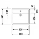 Раковина 60x54,5 см Duravit Starck 3 0312600000