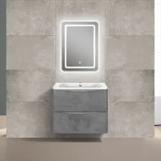 Комплект мебели бетон 59,4 см Vincea Paola VMC-2P600BT + VCB-2VP600W + VLM-2D550