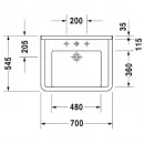 Раковина 70x54,5 см Duravit Starck 3 0309700000