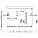 Тумба белый 76 см Jacob Delafon Soprano EB1333-N18