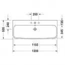 Раковина 120x50,5 см Duravit Happy D.2 2318120000