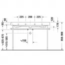 Раковина 120x50,5 см Duravit Happy D.2 2318120000