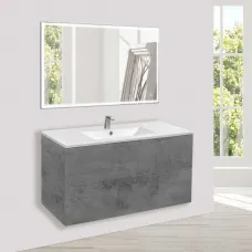 Комплект мебели бетон 101,5 см Vincea Mia VMC-2MC100BT + VBS-13100 + VLM-3VN100