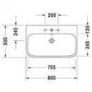 Раковина 80x50,5 см Duravit Happy D.2 2318800000
