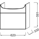 Тумба белый глянец 62 см Jacob Delafon Odeon Up EB880-J5