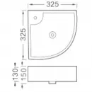 Раковина Aquatek AQ5166A-00 32,5x32,5 см, подвесная, угловая, белый